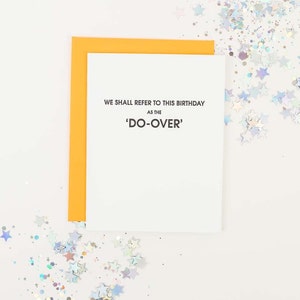 The Do-Over Birthday - Letterpress Karte
