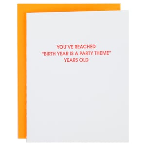 Thème fête d'anniversaire - Carte typographique