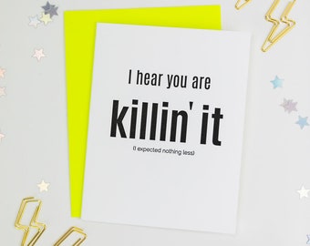 Killin' It - Letterpress Card