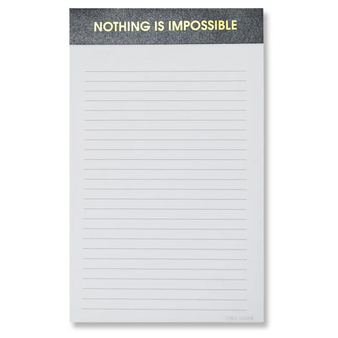 Impossible Line Paper Nothing is Impossible - Lined Notepad - Etsy