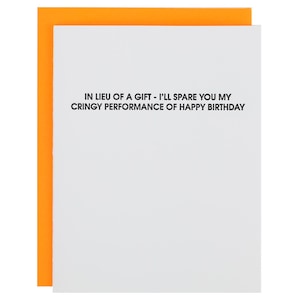 Au lieu d'un cadeau - Carte typographique
