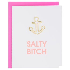 Salty Bitch - Carte typographique avec trombone