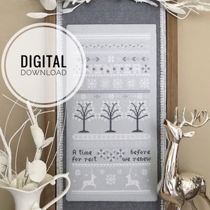 Winter Sampler Cross Stitch pattern download