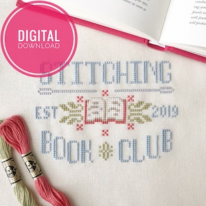 Stitching Book Club Logo pattern download