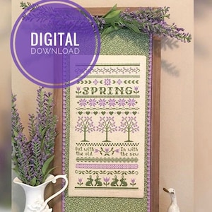 Spring Sampler Cross Stitch pattern download