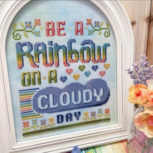 Be A Rainbow cross stitch pattern