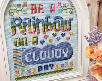 Be A Rainbow cross stitch pattern