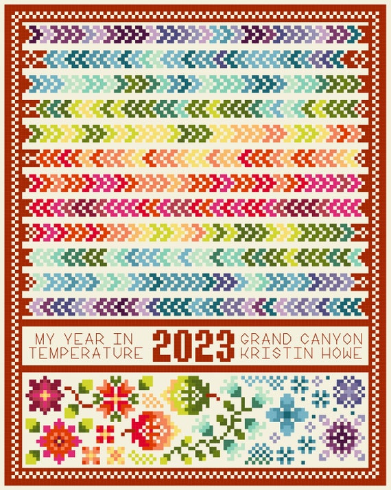 Temperature SAL Cross Stitch (leap Year Chart Included!) Canada