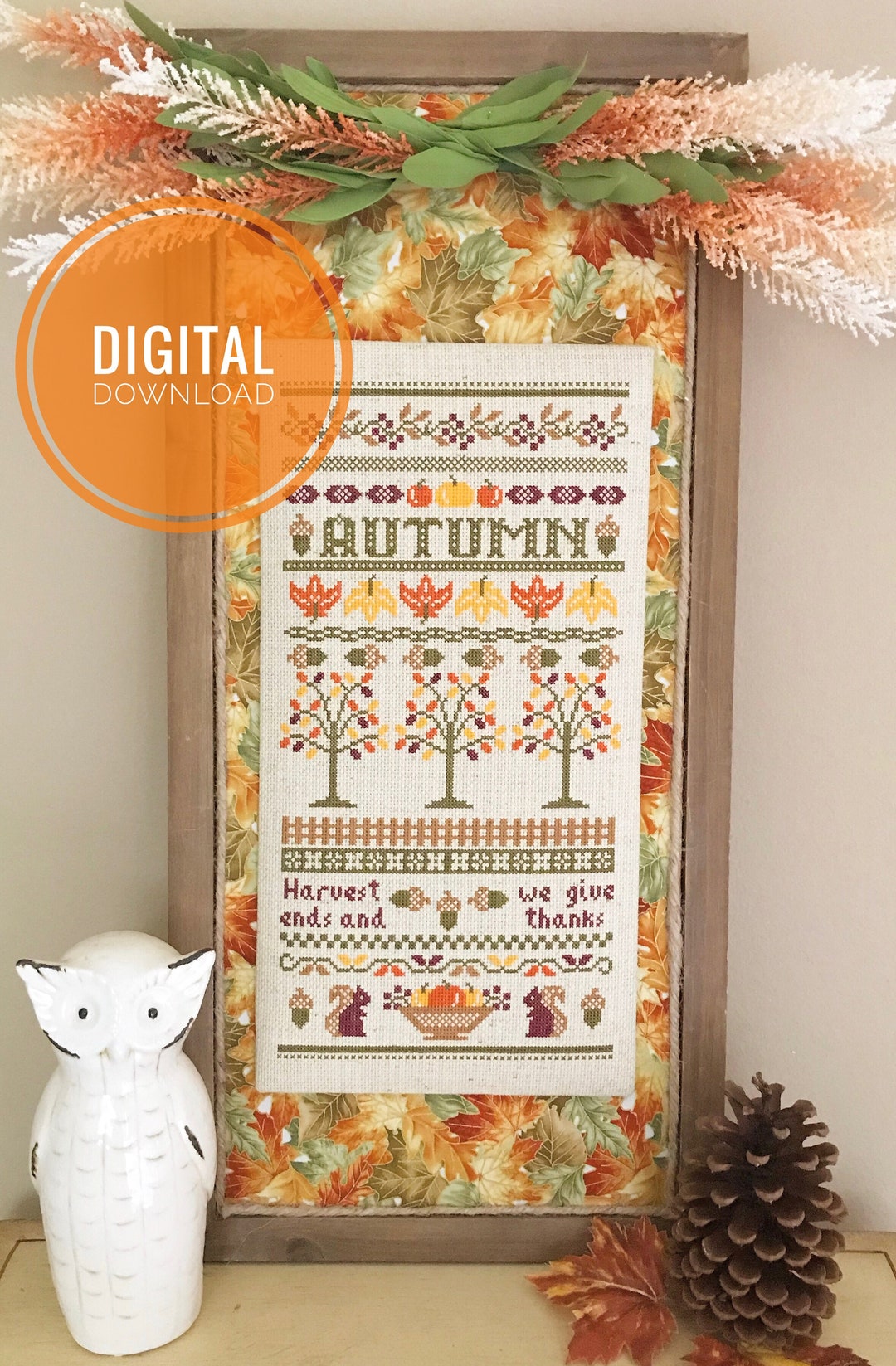 Autumn Sampler Cross Stitch Pattern Download - Etsy