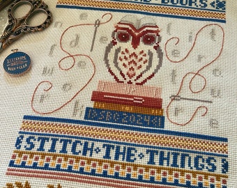 Read the Books, Stitch the Things cross stitch pattern