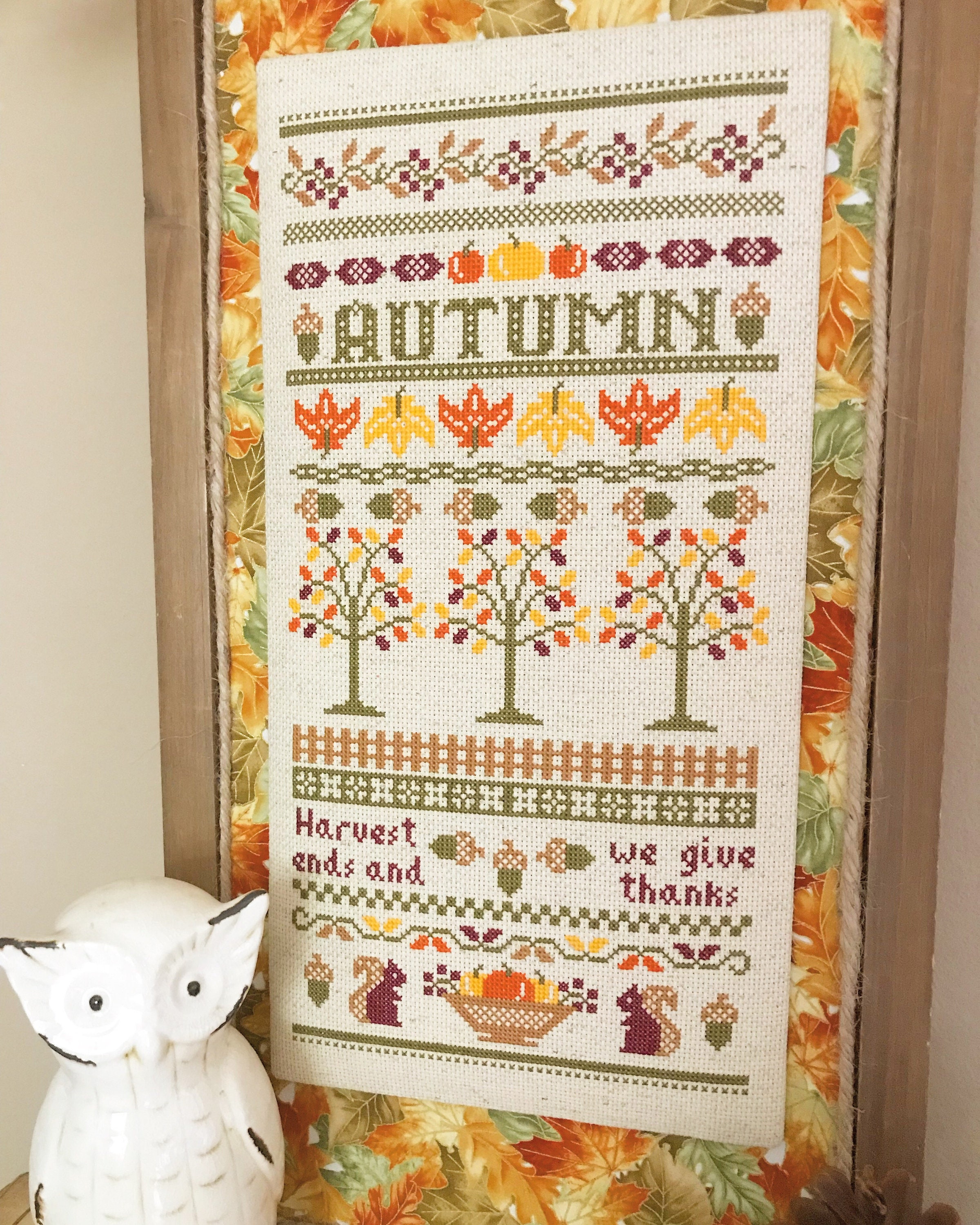 Autumn Sampler Cross Stitch Pattern Download - Etsy