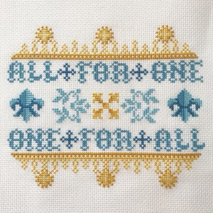 The Three Musketeers Mini SAL, Stitching Book Club
