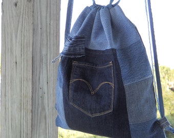 mini jean backpack