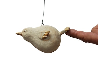 Hanging birds - set of 3  - unique element from the &quot;parallel world&quot; collection, wall sculpture,