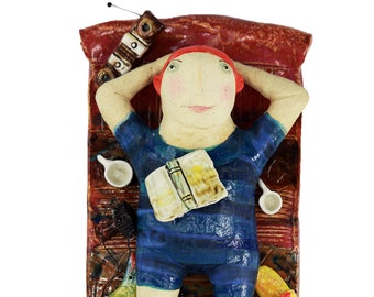MAX JO - and wave my finger to the side whenever the sun is shining -  wall sculpture  from the "Parallel world" collection