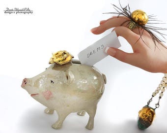 ゲーベル 西ドイツ 貯金箱 貯金箱 本物のヴィンテージドイツ陶器