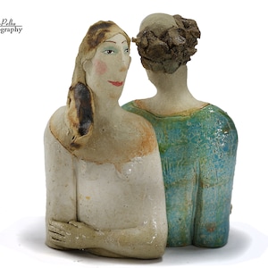 A double portrait and its fascinating case history-yes and no, you are looking for me -sculpture from the &quot;Parallel World&quot; collection Cela37