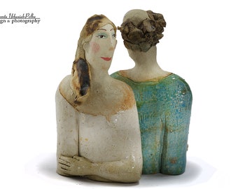 A double portrait and its fascinating case history-yes and no, you are looking for me -sculpture from the "Parallel World" collection Cela37