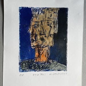 Roman LASA, Portrait, aquatint/etching/paper 2019