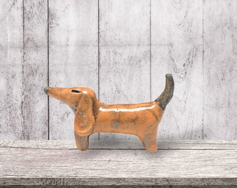 Sale e Pepe ceramica originali cane Bassotto regalo con vassio Sale e Pepe ceramica originali cane Bassotto regalo con vassio