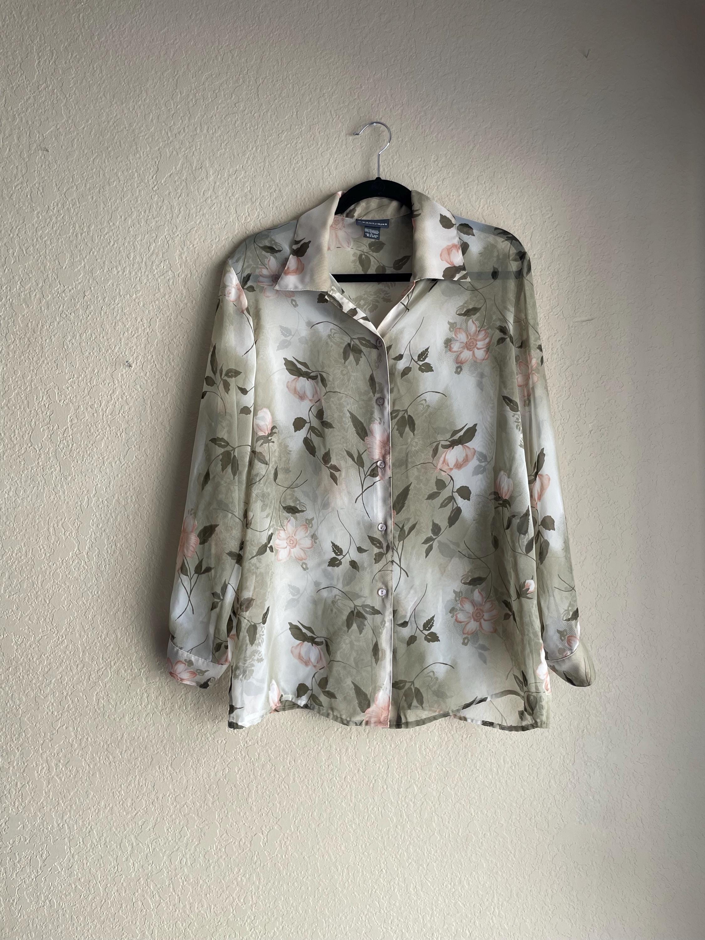 Semi Sheer Blouse - Etsy