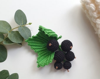 Crochet black currant, crochet Berries, Play Kitchen Berries, Pretend Play Food, Crochet Play Food Fruit, Kids Gift, eco-friendly toys