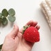 Crochet Strawberry Toy, Strawberry Rattle ,play Food, Kitchen ...