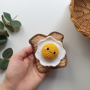 Crochet  sandwich , egg kawaii, crochet sandwich, citchen toy, play food,pretend play, crochet food play,Christmas gift, s