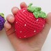 Crochet Strawberry Toy, Strawberry Rattle ,play Food, Kitchen ...