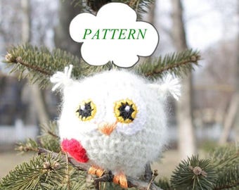 Prayer for Ukraine, Crochet PATTERN,Crochet owl pattern pdf,amigurumi crochet pattern,Owl on the branch,home decor,Nice gift for easter