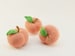 1 Pcs - Crochet peach, Fruit crocheted, teether teeth, play food, kitchen decoration,eco-friendly toys,Pretend Play, Crochet food Play 