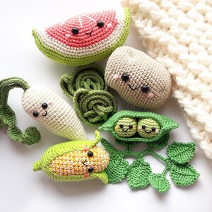 Nettle 1 pcs ,crochet,play food, pretend play, baby toy ,Waldorf toys,gift vegetarian ,Dietitians visual aid, national cuisine india image 5