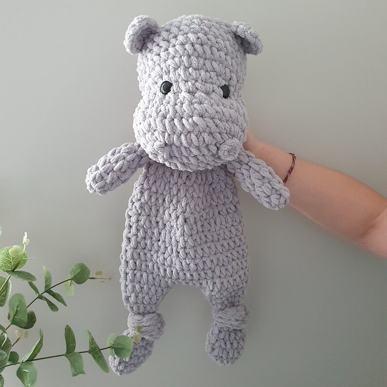 Crochet petit Hippo Snuggler, Très petit hippopotame amoureux, Crochet hippopotame, Hippo Snuggler, crochet petit hippopotame, crochet doux Snuggler image 6