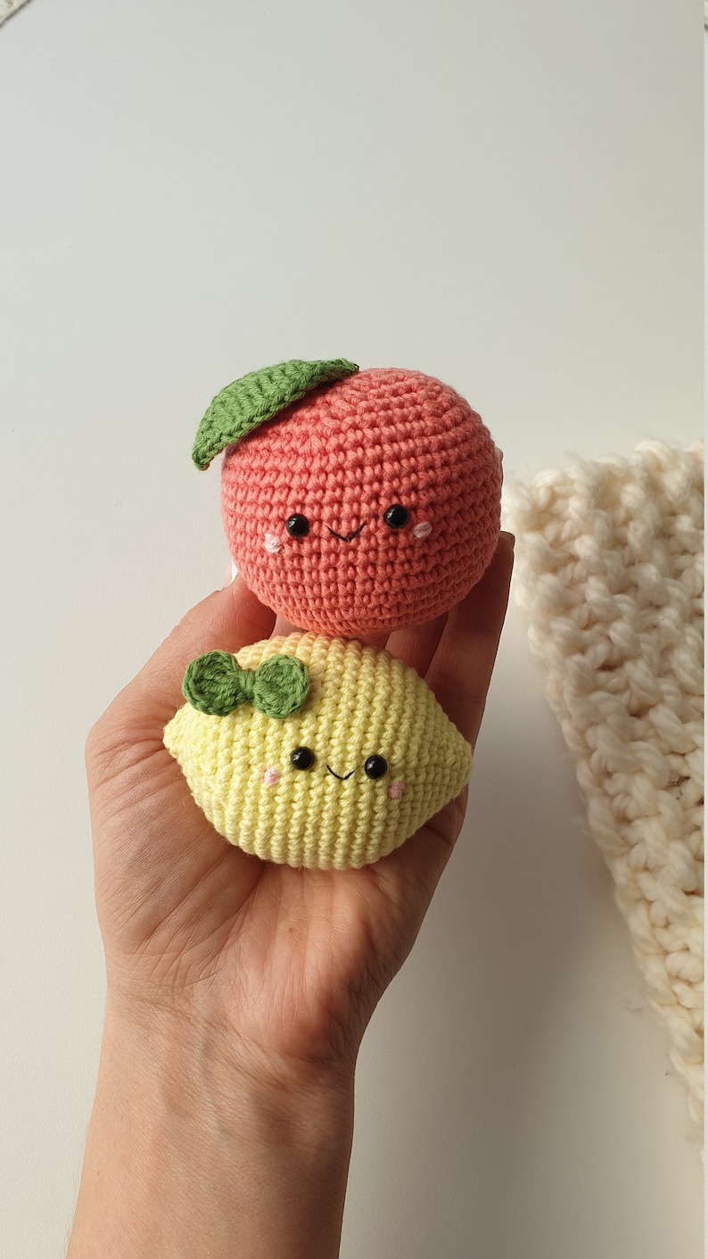 avocado lemon toy baby decor Crochet lemon,grapefruit Crochet fruits Rattle toys cute gift play Food Set kids gift kids toys