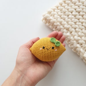 Crochet  lemon ,Crochet fruits Rattle toys, kids toys, baby decor, kids gift, play Food Set, cute gift, lemon toy,Easter gift, Kawaii food