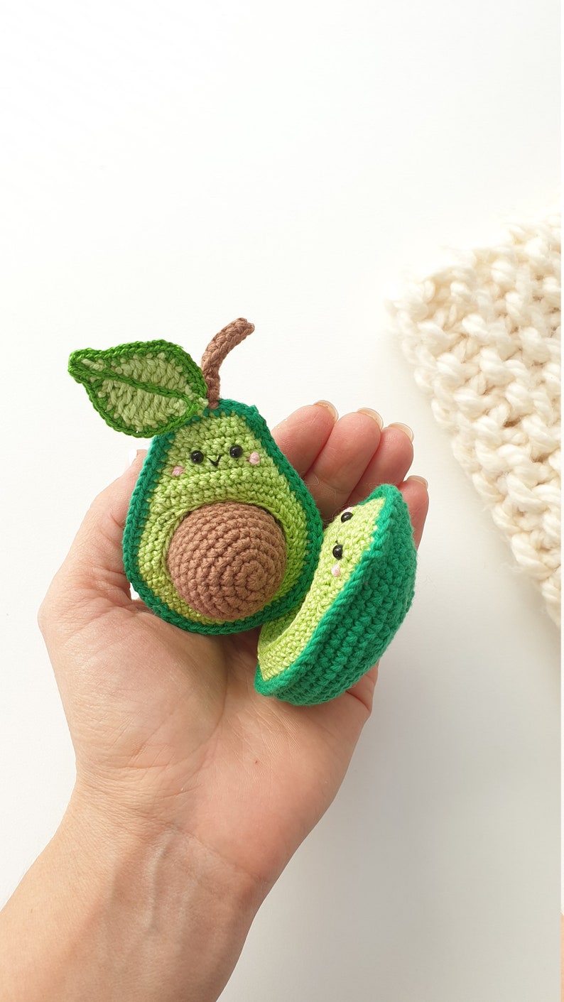 Crochet avocado soft toy, Crochet avocado, Crochet toy food, Play kitchen ,Pretendplay , soft toy, avocado baby toys ,Christmas gift ideas image 9