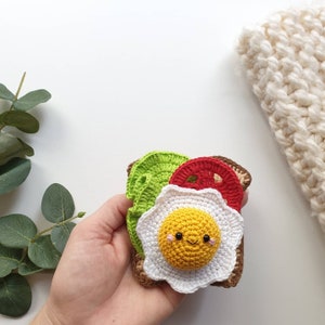 Crochet  sandwich , egg kawaii, crochet sandwich, citchen toy, play food,pretend play, crochet food play,Christmas gift, s