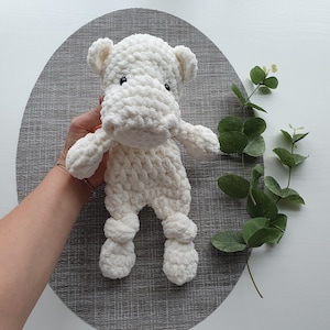 Crochet petit Hippo Snuggler, Très petit hippopotame amoureux, Crochet hippopotame, Hippo Snuggler, crochet petit hippopotame, crochet doux Snuggler image 2