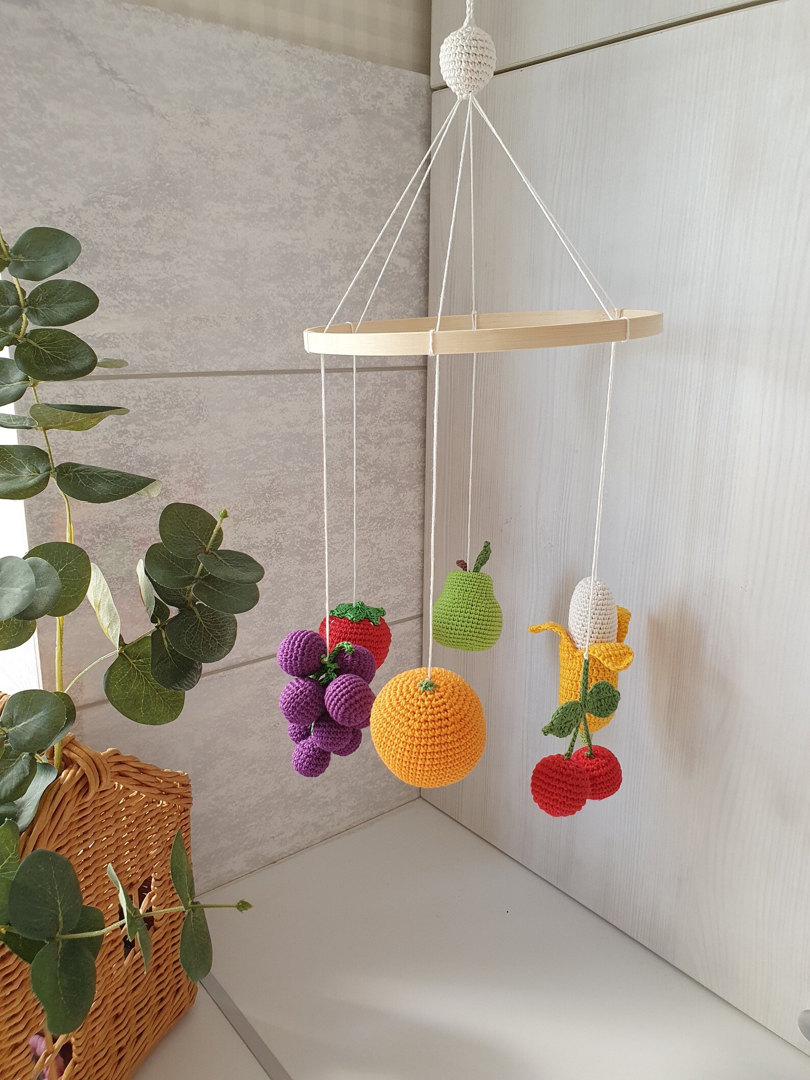Baby mobile fruits Baby Mobile Baby Crib Mobile Modern Etsy