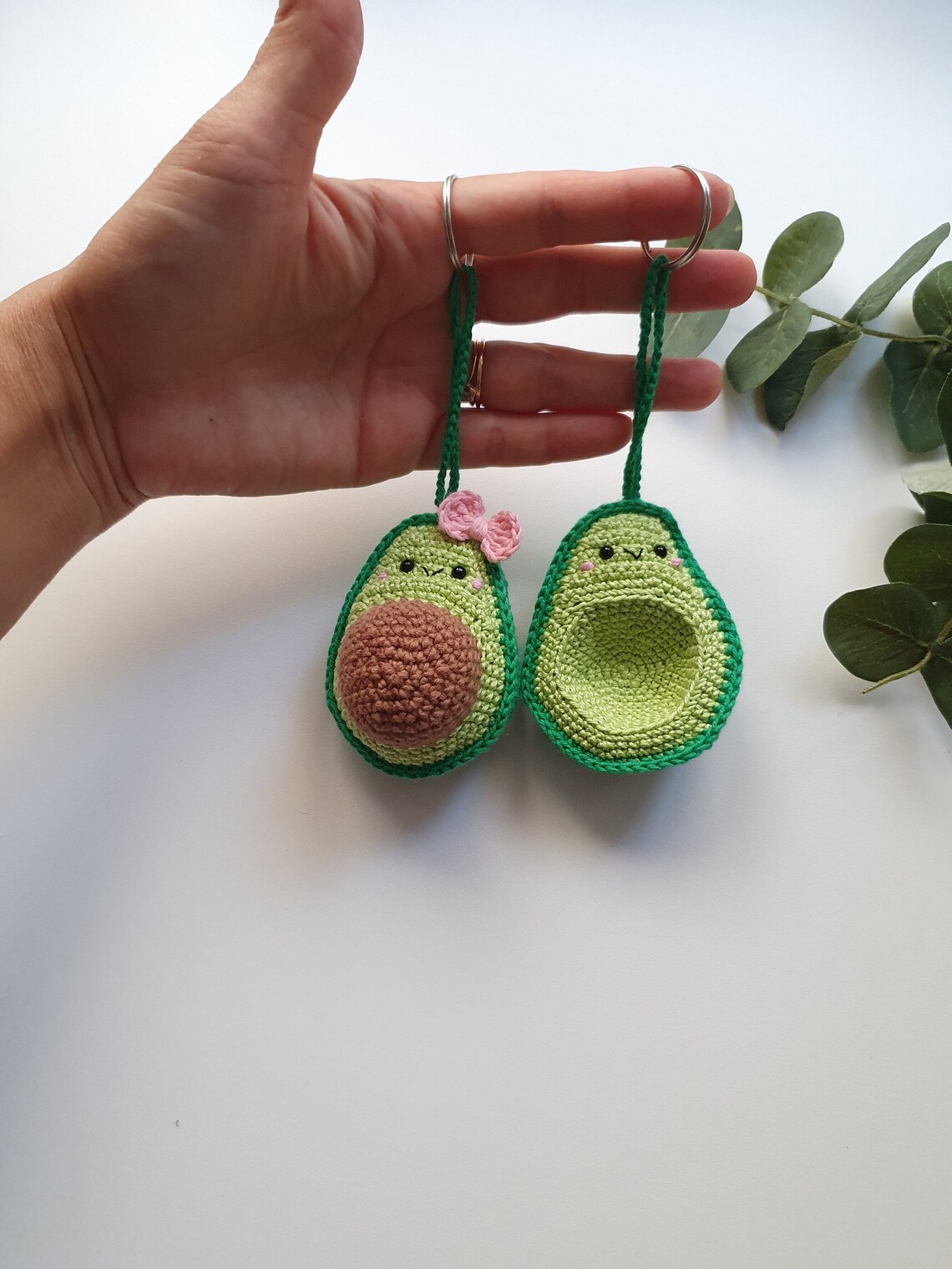 Avocado Keychain crochet Keychain Crochet Avocado Avocado Etsy
