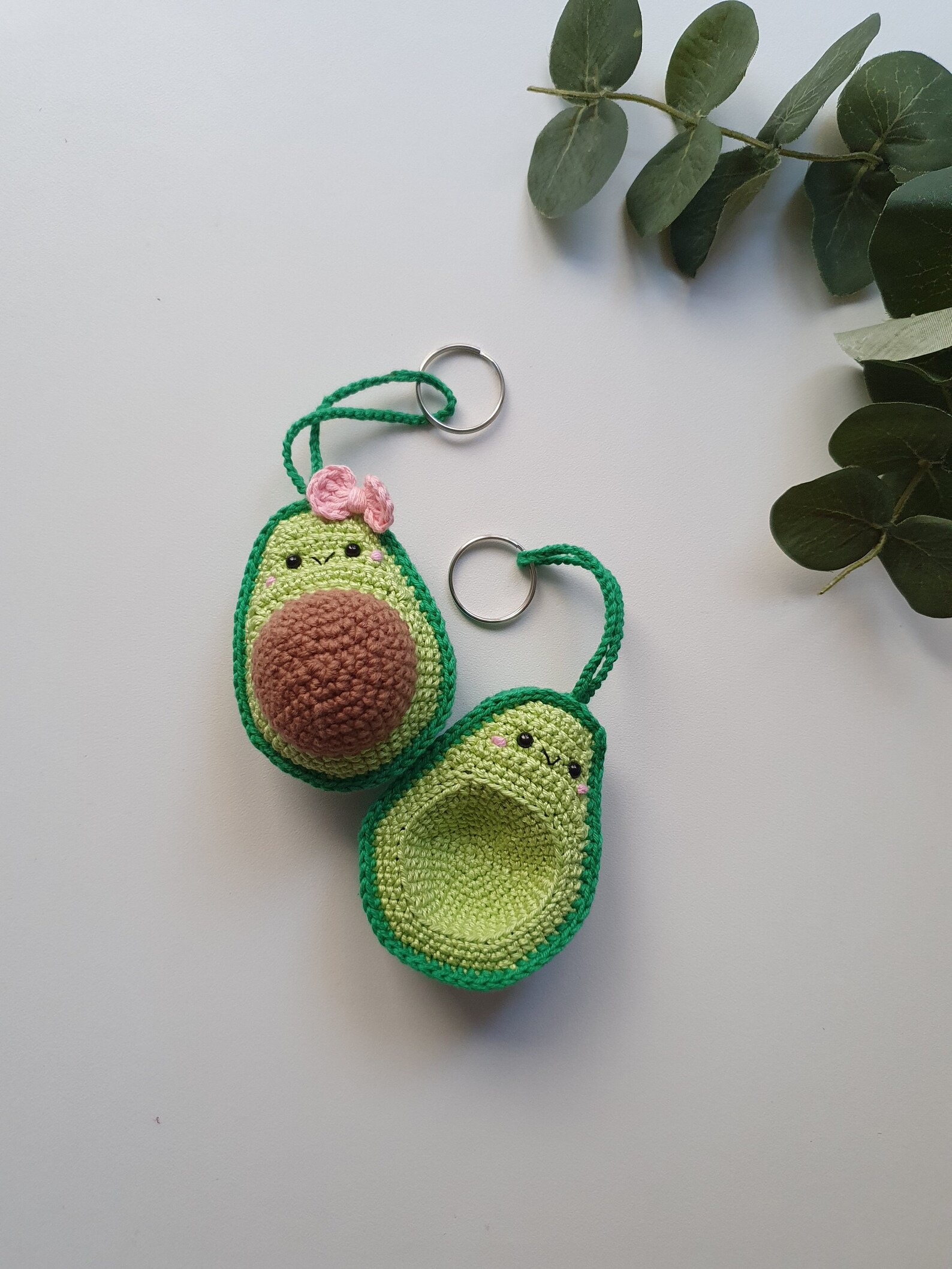 Avocado Keychain crochet Keychain Crochet Avocado Avocado Etsy