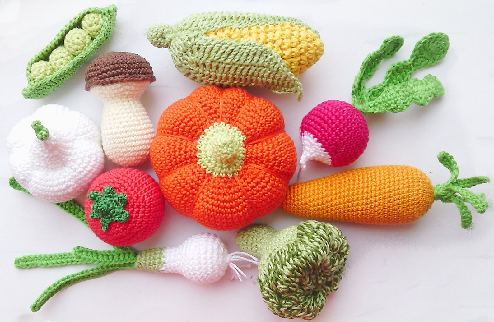 Play Food Set Crochet vegetables crocheted fruits Toy Etsy