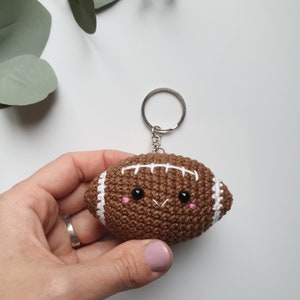 Keychain football ,crochet football, football keychain, gift sport , crochet keychain, crochet football, crochet keychain, gift for her