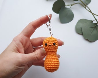 Peanut Keychain ,Crochet Keychain,Crochet, peanut  Amigurumi,  peanut accessory, gift for her, gift for girls, peanut toy