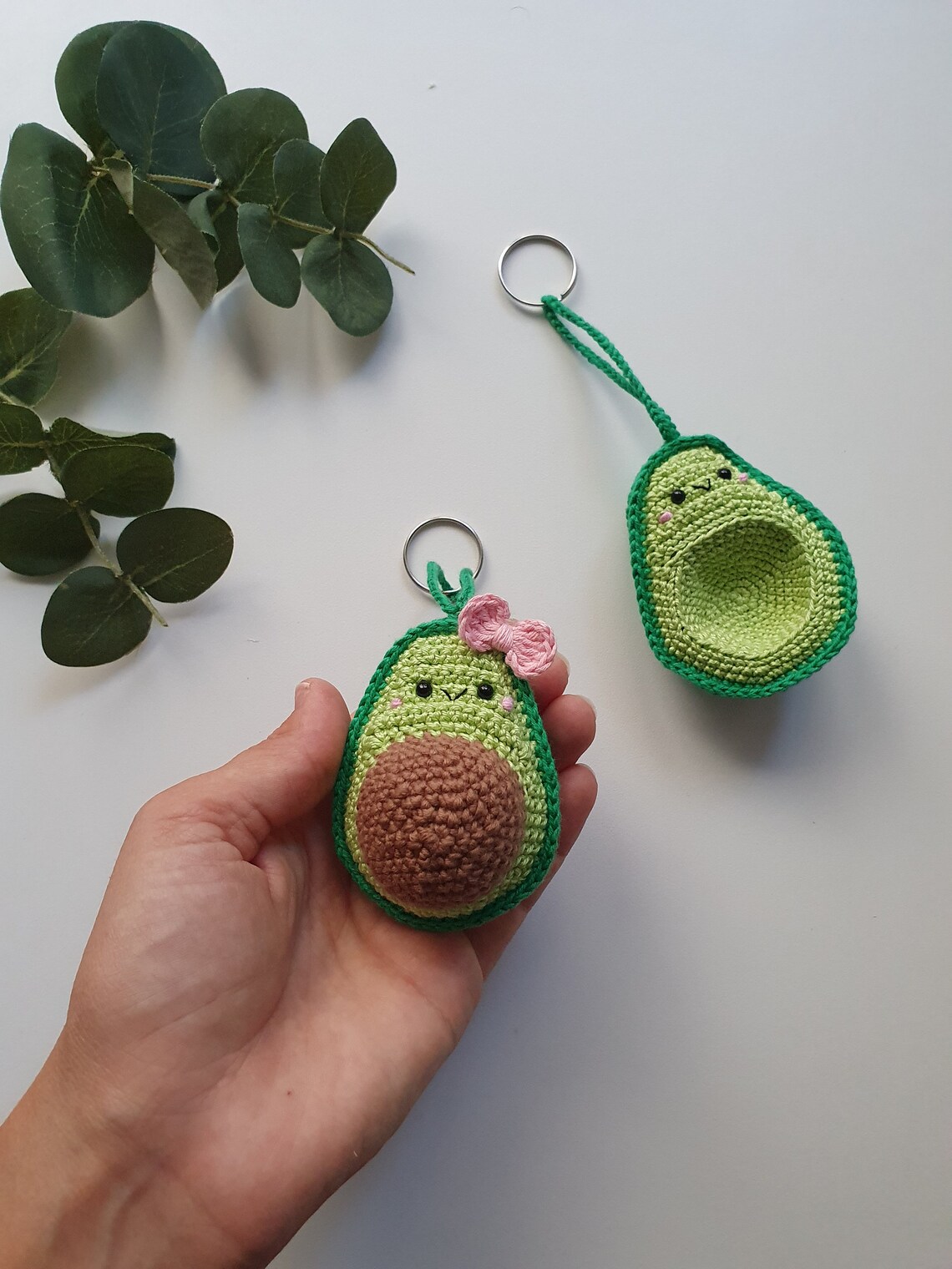 Avocado Keychain crochet Keychain Crochet Avocado Avocado Etsy