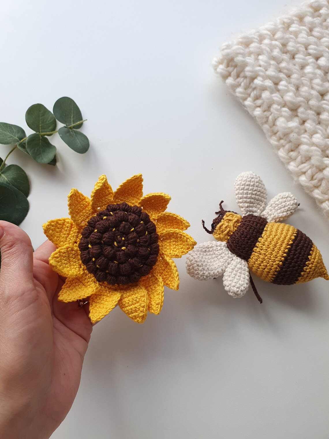 Rattle Bee & Sunflower Rattles Baby showergym Bee Rattle Etsy