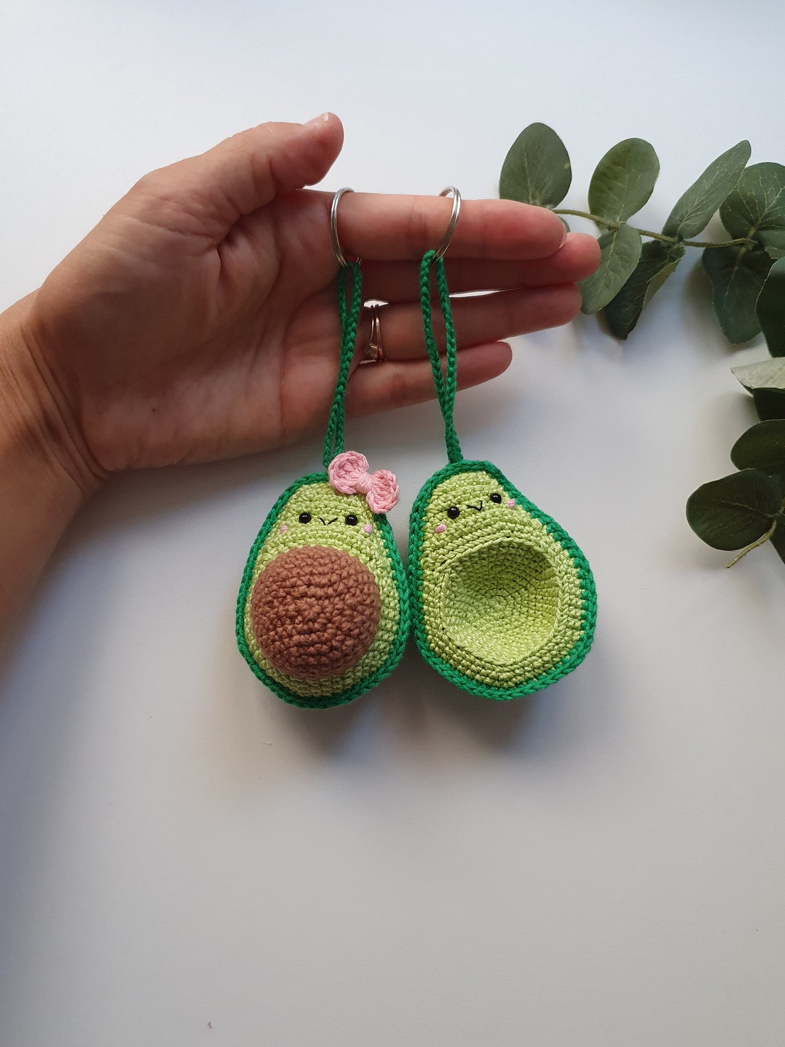 Avocado Keychain crochet Keychain Crochet Avocado Avocado Etsy
