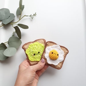 Crochet sandwich - 2pc ,crochet sandwich, kitchen toy, play food,pretend play, crochet food play, set for play kitchen, sandwich avocado
