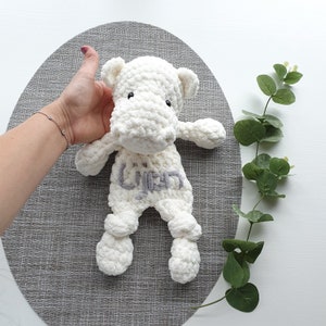 Crochet petit Hippo Snuggler, Très petit hippopotame amoureux, Crochet hippopotame, Hippo Snuggler, crochet petit hippopotame, crochet doux Snuggler image 3