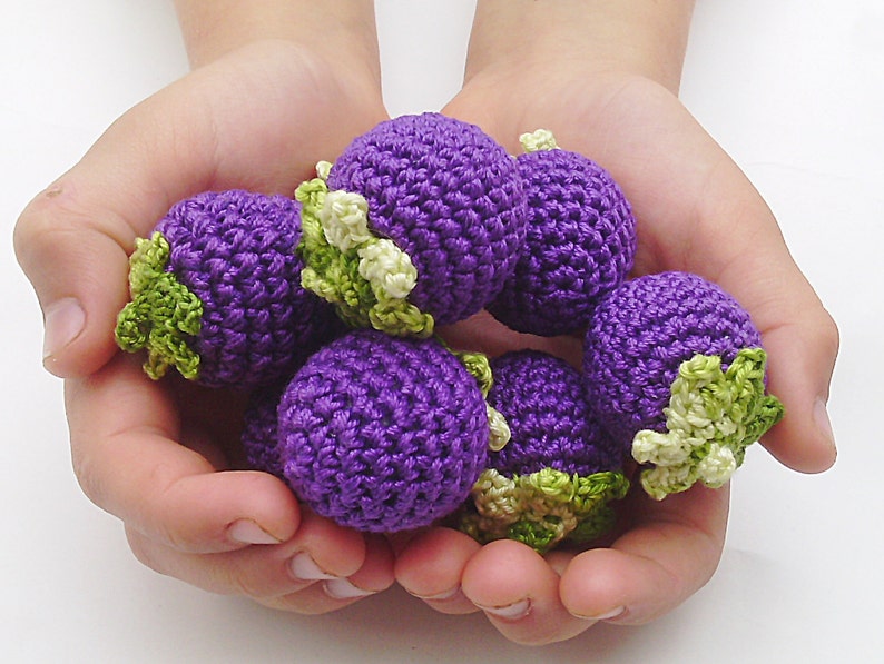 Crochet Blackberry 1 Pcs Teether Teeth Play Food Kitchen Etsy
